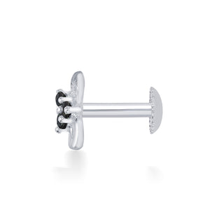 Nipura 925 Sterling Silver Black Trinity Blossom Studs for Kids