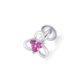 Nipura 925 Sterling Silver Pink Trinity Blossom Studs for Kids