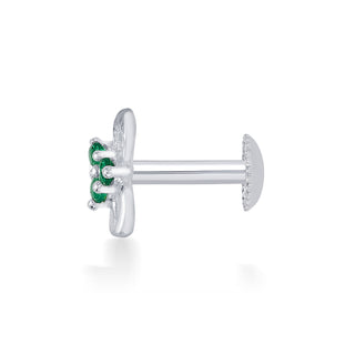 Nipura 925 Sterling Silver Green Trinity Blossom Studs for Kids