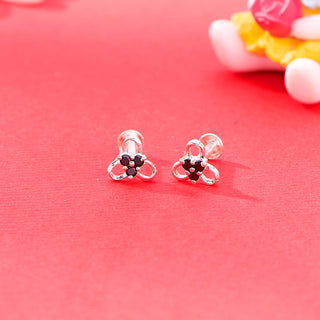 Nipura 925 Sterling Silver Blue Trinity Blossom Studs for Kids