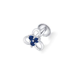 Nipura 925 Sterling Silver Blue Trinity Blossom Studs for Kids
