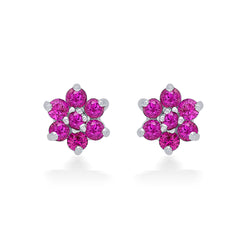 Nipura 925 Sterling Silver Pink Twinkle Star Studs for Kids