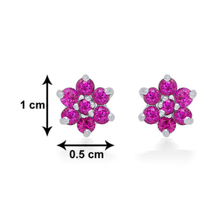 Nipura 925 Sterling Silver Pink Twinkle Star Studs for Kids