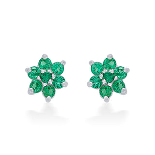 Nipura 925 Sterling Silver Green Twinkle Star Studs for Kids