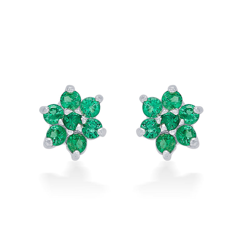Nipura 925 Sterling Silver Green Twinkle Star Studs for Kids