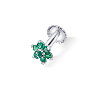 Nipura 925 Sterling Silver Green Twinkle Star Studs for Kids