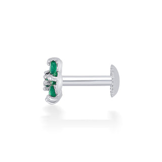 Nipura 925 Sterling Silver Green Twinkle Star Studs for Kids