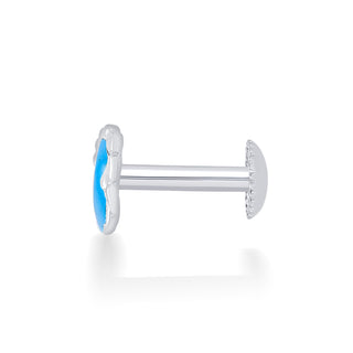 Nipura 925 Sterling Silver Blue Tiny Toes Studs for Kids