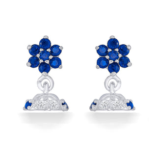 Nipura 925 Sterling Silver Bloom Drop Stud Earrings for Girls