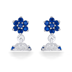 Nipura 925 Sterling Silver Bloom Drop Stud Earrings for Girls