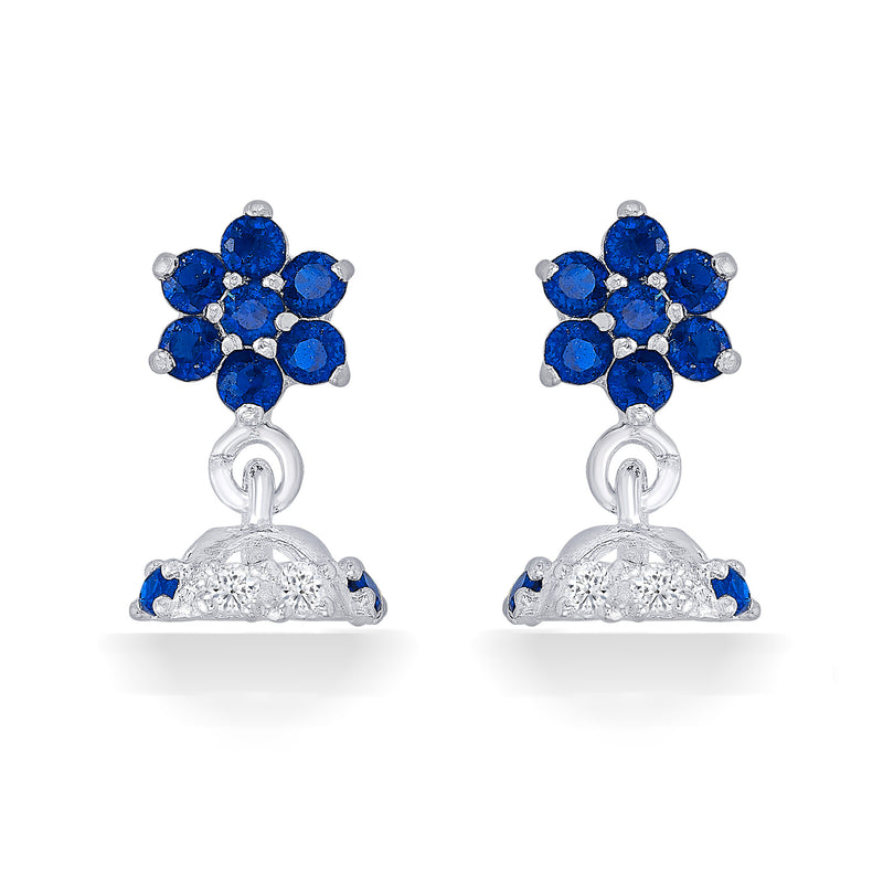 Nipura 925 Sterling Silver Bloom Drop Stud Earrings for Girls