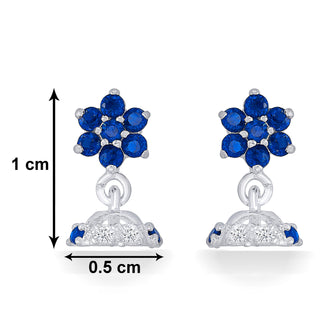 Nipura 925 Sterling Silver Bloom Drop Stud Earrings for Girls
