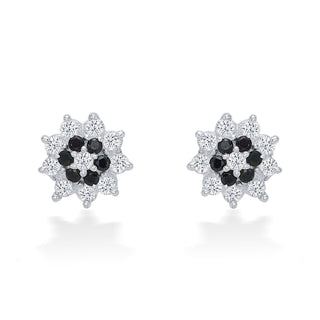 Nipura 925 Sterling Silver Gracie Black  Floral Studs for Kids