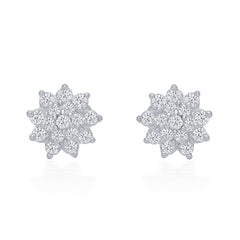 Nipura 925 Sterling Silver Gracie Zircon Floral Studs for Kids