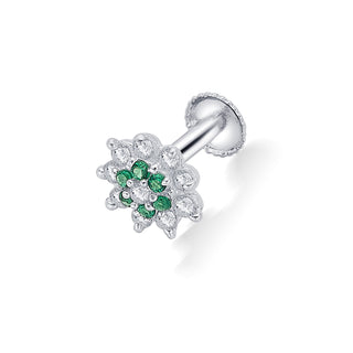 Nipura 925 Sterling Silver Gracie Green Floral Studs for Kids