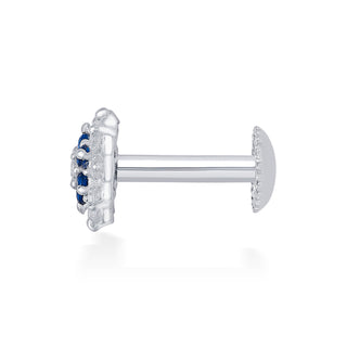 Nipura 925 Sterling Silver Gracie Blue Floral Studs for Kids