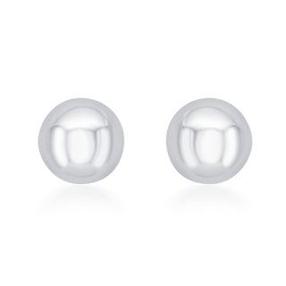 Nipura Sterling Silver Round Ball Stud Earrings for Kids, Girls, Baby | Big Round Stud Earrings | Kids Silver Jewellery,Ideal Gift for Kids