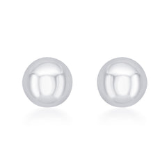 Nipura Sterling Silver Round Ball Stud Earrings for Kids, Girls, Baby | Big Round Stud Earrings | Kids Silver Jewellery,Ideal Gift for Kids