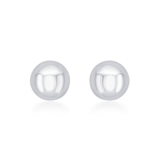Nipura Sterling Silver Round Ball Stud Earrings for Kids, Girls, Baby | Small Round Stud Earrings | Cute Earrings for Girls | Kids Silver Jewellery,Ideal Gift for Kids