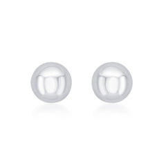 Nipura Sterling Silver Round Ball Stud Earrings for Kids, Girls, Baby | Small Round Stud Earrings | Cute Earrings for Girls | Kids Silver Jewellery,Ideal Gift for Kids