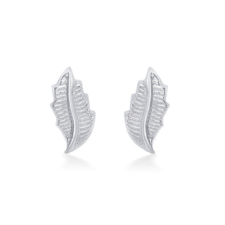 Nipura 925 Sterling Silver Tiny Magic Leaf Studs for Kids