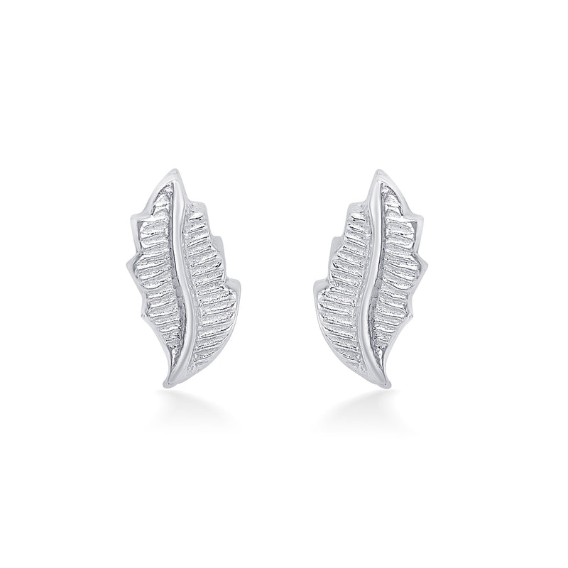 Nipura 925 Sterling Silver Tiny Magic Leaf Studs for Kids