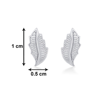 Nipura 925 Sterling Silver Tiny Magic Leaf Studs for Kids
