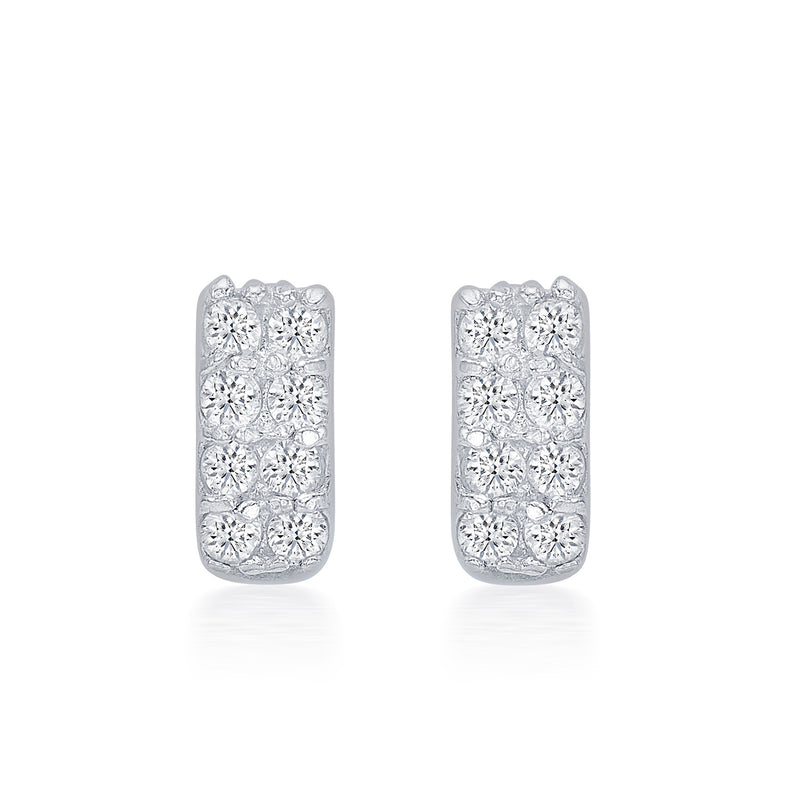 Nipura 925 Sterling Silver Zircon Twinkling Studs for Kids