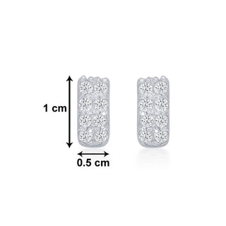 Nipura 925 Sterling Silver Zircon Twinkling Studs for Kids