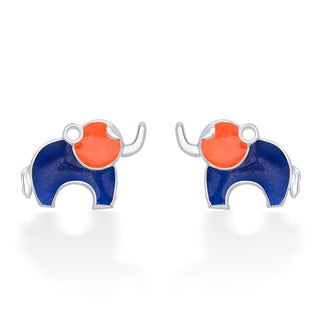 Nipura 925 Sterling Silver Black Dumboo Studs for Kids