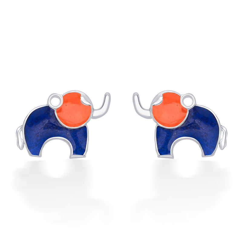 Nipura 925 Sterling Silver Black Dumboo Studs for Kids