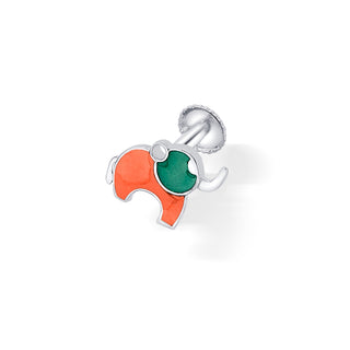 Nipura 925 Sterling Silver Orange Dumboo Studs for Kids