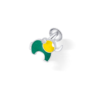 Nipura 925 Sterling Silver Green Dumboo Studs for Kids