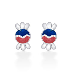 Nipura 925 Sterling Silver Pink-blue Toffee Twinkle Studs for Kids