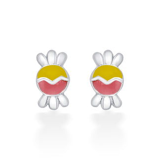 Nipura 925 Sterling Silver Yellow-pink Toffee Twinkle Studs for Kids