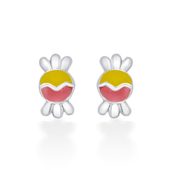 Nipura 925 Sterling Silver Yellow-pink Toffee Twinkle Studs for Kids