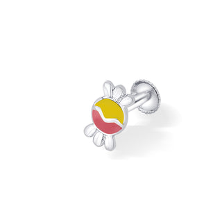 Nipura 925 Sterling Silver Yellow-pink Toffee Twinkle Studs for Kids