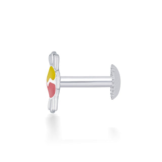 Nipura 925 Sterling Silver Yellow-pink Toffee Twinkle Studs for Kids