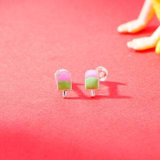 Nipura 925 Sterling Silver Sweet Candy Charm Stud Earrings for Girls