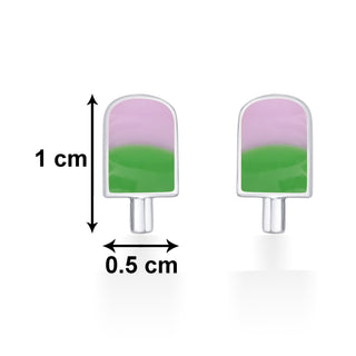 Nipura 925 Sterling Silver Sweet Candy Charm Stud Earrings for Girls