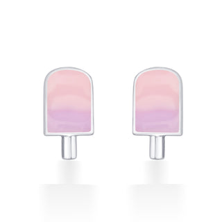 Nipura Sterling Silver Sweet Candy Charm Stud Earrings for Kids, Girls, Baby | Pink Candy Design | Adorable Earrings for Kids |Ideal Gift for Children