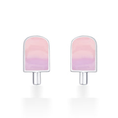 Nipura Sterling Silver Sweet Candy Charm Stud Earrings for Kids, Girls, Baby | Pink Candy Design | Adorable Earrings for Kids |Ideal Gift for Children