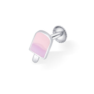 Nipura Sterling Silver Sweet Candy Charm Stud Earrings for Kids, Girls, Baby | Pink Candy Design | Adorable Earrings for Kids |Ideal Gift for Children