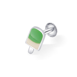 Nipura 925 Sterling Silver Sweet Green Candy Charm Stud Earrings for Kids