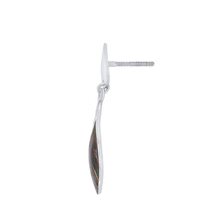 Nipura 925 Sterling Silver Brown Enamel Tear Drop Earrings