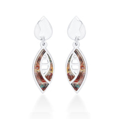 Modern Marquise Shape 925 Sterling Silver Earrings