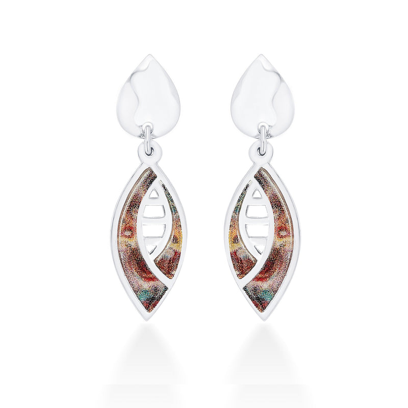 Nipura 925 Sterling Silver Modern Marquise Shape Earrings