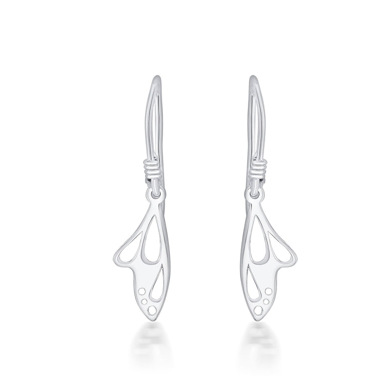 Nipura 925 Sterling Silver Fairy Wing Laser-cut Earrings