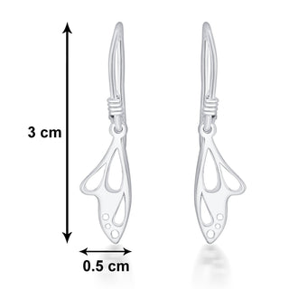 Nipura 925 Sterling Silver Fairy Wing Laser-cut Earrings