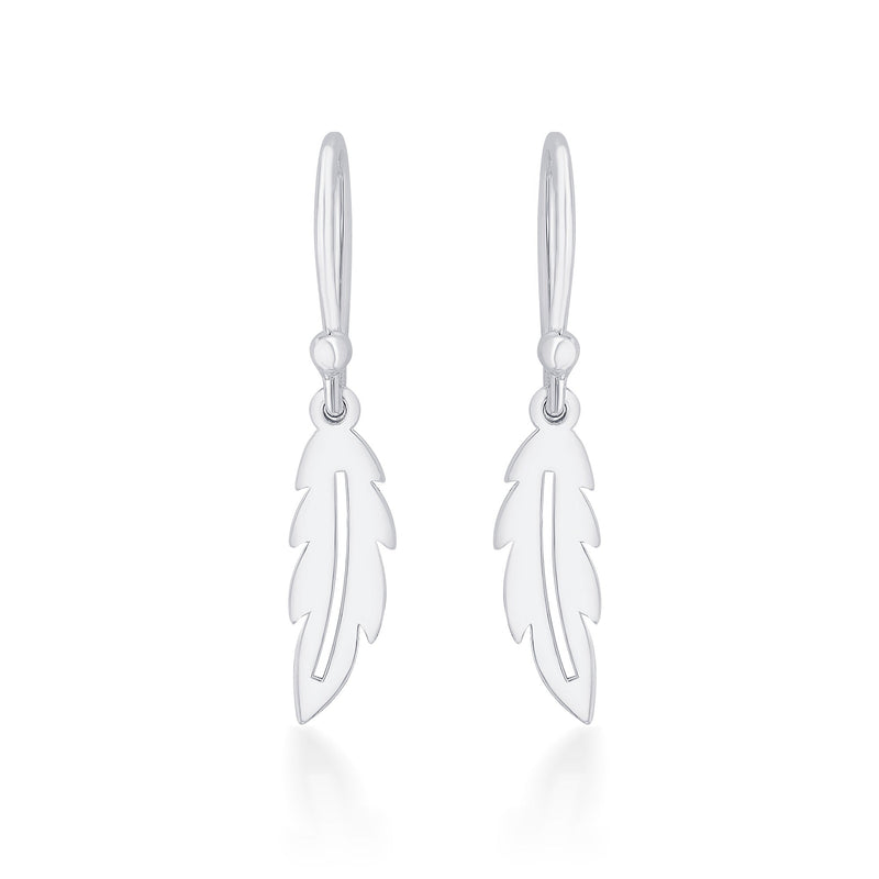 Nipura 925 Sterling Silver Beachy Leaf Laser-cut Earrings